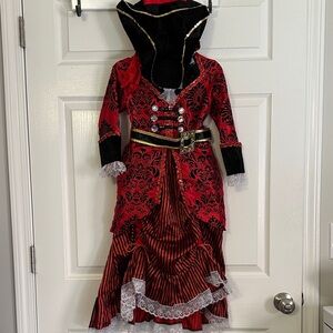 Charming Red and Black Kids Pirate Costume